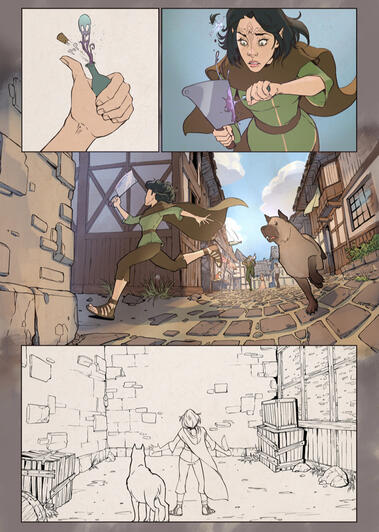 Sequential page Dragon Age fan art. Personal work